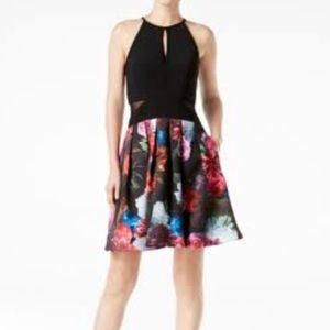 Xscape fit and flare halter dress.